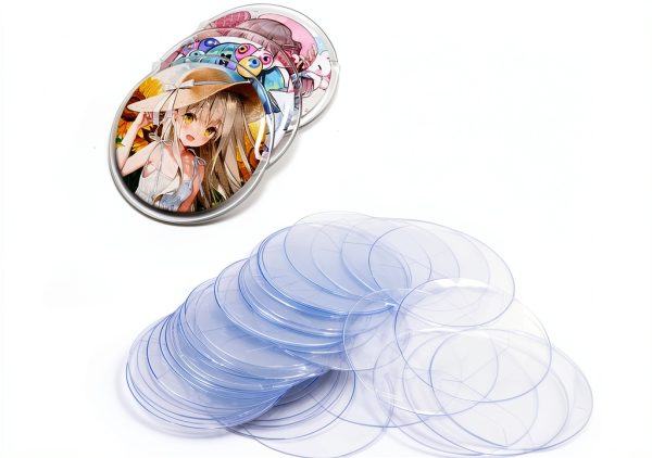 JoyHuaTrade Badge Protective Film 2.48in Plastic Pack of 50-5