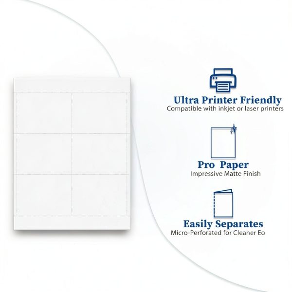 Desktop Publishing Supplies 3x4 Inch Blank Perforated Name Tag Refills-0