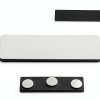Magnetic Name Tag TSONCR MDF Stainless Steel Badge Set 3x1.2in White-1