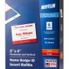 Mifflin 3x4 Badge Inserts 300 Pack – Cardstock, Micro‑Perforated-0