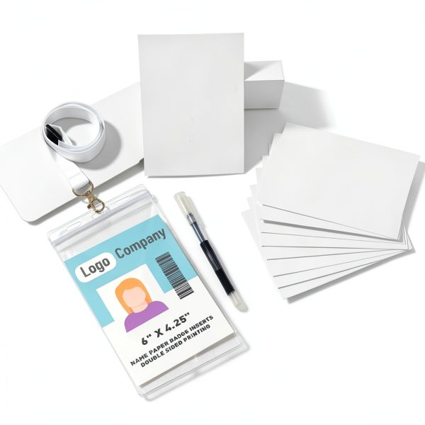 Name Badge Inserts Patelai 200 Pack 6 x 4.25 Inch White Paper-5