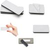 Magnetic Name Tag TSONCR MDF Stainless Steel Badge Set 3x1.2in White-3
