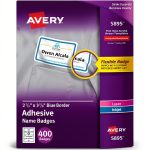 Avery Flexible Name Badges 2.33 x 3.75 Inch White L Shaped 400 Pack-0