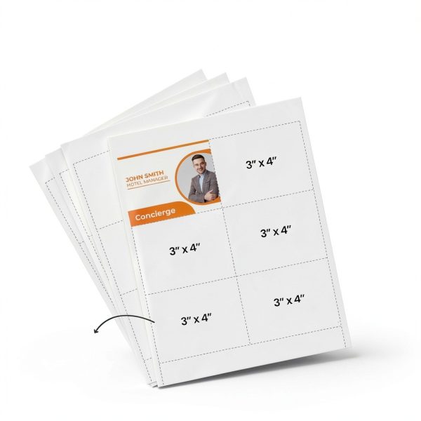 Laekker Industries 4x3 Name Badge Paper Inserts 240 Pack White-2
