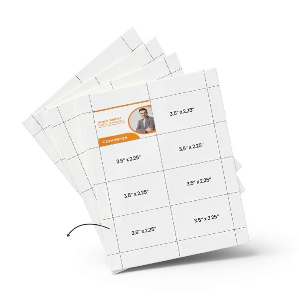 Laekker Industries 3.5x2.25 Inch White Paper Badge Inserts 400 Pack-2