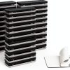 Komphy Magnetic Name Badge Holders 50 Pack White Rectangular 3x1 Inch-0