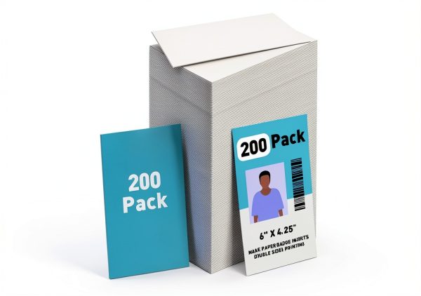 Name Badge Inserts Patelai 200 Pack 6 x 4.25 Inch White Paper-0