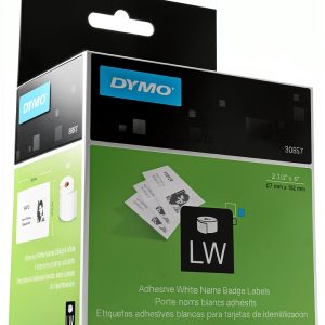 Dymo Visitor Badge Labels Non Adhesive Roll 30857 – Office Use-0