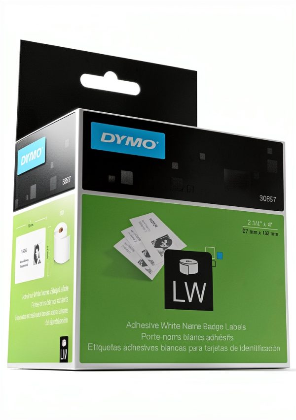Dymo Visitor Badge Labels Non Adhesive Roll 30857 – Office Use-0