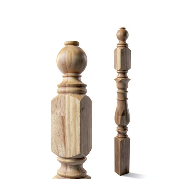 Red Oak Newel Post by DOLEMODUO 3.5x3.5x48 Solid Hardwood Stair Post-1