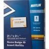 Mifflin Badge Inserts 2.25x3.5 280 Cardstock Inkjet Laser Printable-0
