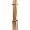 Wood Box Newel Ascension Red Oak Style with Pedestal 56x4½ in-0