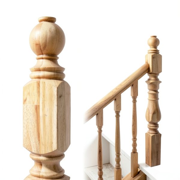 Red Oak Newel Post by DOLEMODUO 3.5x3.5x48 Solid Hardwood Stair Post-0