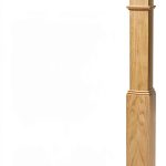 White Oak 4592 5 inch Adjustable Style Wood Box Newel Post for Stair Remodeling-0