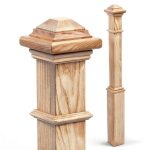 56" Unfinished Red Oak Newel Post for Staircase Handrails by-0