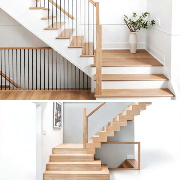 tonchean 2 Pcs 3.5 x 48 Inch Stair Railing Indoor Modern Newel Post-3