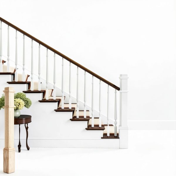 Solid Wood Box Newel 48" Poplar Staircase Newel Post by Wonderjune-6