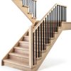 tonchean 2 Pcs 3.5 x 48 Inch Stair Railing Indoor Modern Newel Post-2
