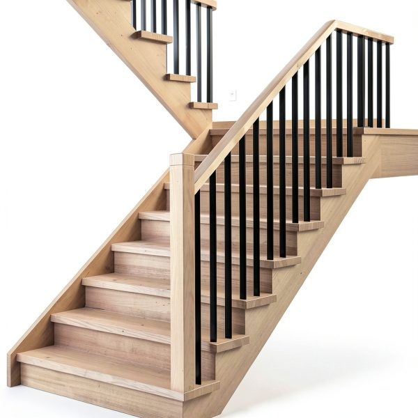 tonchean 2 Pcs 3.5 x 48 Inch Stair Railing Indoor Modern Newel Post-2