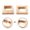 Deck Post Base Cover 2 Pack Red Oak Wood 3.5" x 3.5" by CroBlissful-1