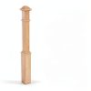 56" Unfinished Red Oak Newel Post for Staircase Handrails by-1