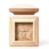 Sasylvia 2 Pcs Wood Newel Post Flat Peak Red Oak Newel Post Cap Mounting Kit for Indoor Stair Outdoor Fences Mailboxes Decks (3.5 x 3.5 Inch)-1