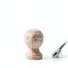 Happyyami Wooden Staircase Finial Unfinished Pineapple Newel Post Cap-3