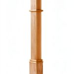 Solid Wood Box Newel 48" Poplar Staircase Newel Post by Wonderjune-0