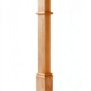 Solid Wood Box Newel 48" Poplar Staircase Newel Post by Wonderjune-0