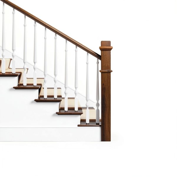 3 1/2 x 48 Inch Square Newel Post Red Oak Solid Wood Box Newel Wood Porch Columns Staircase Post, Plain Style for Remodeling Stair Railing Banister Indoor Interior-5