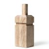 Newel Post QIHONGLT Solid Red Oak Stair Railing 3.75" x 47.3" Indoor-2