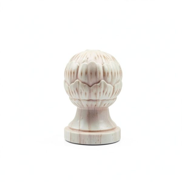 Happyyami Wooden Staircase Finial Unfinished Pineapple Newel Post Cap-7