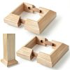 Deck Post Base Cover 2 Pack Red Oak Wood 3.5" x 3.5" by CroBlissful-0