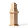 Solid Wood Box Newel 48" Poplar Staircase Newel Post by Wonderjune-2