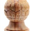 Happyyami Wooden Staircase Finial Unfinished Pineapple Newel Post Cap-1