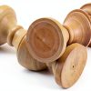 HEVSTIL 6-Pack Bed Post Finials,Fence Post Finial Newel Post Finial Wood Finials Decorative Delicate Wood Carved Finial Wooden Ornaments-4