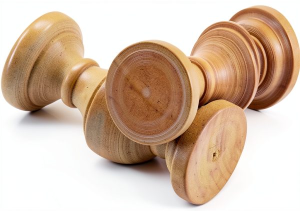 HEVSTIL 6-Pack Bed Post Finials,Fence Post Finial Newel Post Finial Wood Finials Decorative Delicate Wood Carved Finial Wooden Ornaments-4