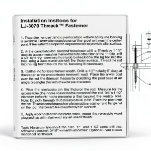LJ-3070-P: Threadlock Newel Post Fastener with 1 1/2" Reversible Wood Plug (Poplar Wood Plug)-0