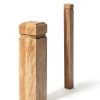 Newel Post QIHONGLT Solid Red Oak Stair Railing 3.75" x 47.3" Indoor-0