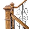 56" Unfinished Red Oak Newel Post for Staircase Handrails by-3