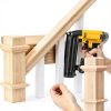 3 1/2 x 48 Inch Square Newel Post Red Oak Solid Wood Box Newel Wood Porch Columns Staircase Post, Plain Style for Remodeling Stair Railing Banister Indoor Interior-4
