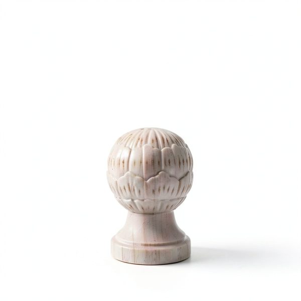 Happyyami Wooden Staircase Finial Unfinished Pineapple Newel Post Cap-6