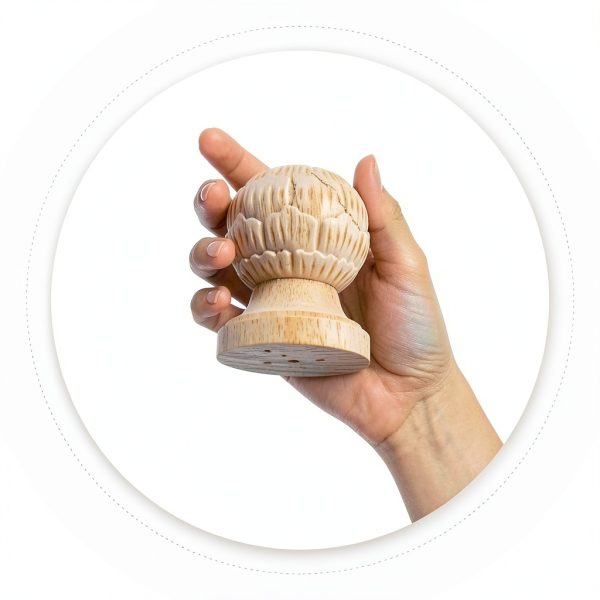 Happyyami Wooden Staircase Finial Unfinished Pineapple Newel Post Cap-4
