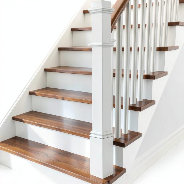 Solid Wood Box Newel 48" Poplar Staircase Newel Post by Wonderjune-3