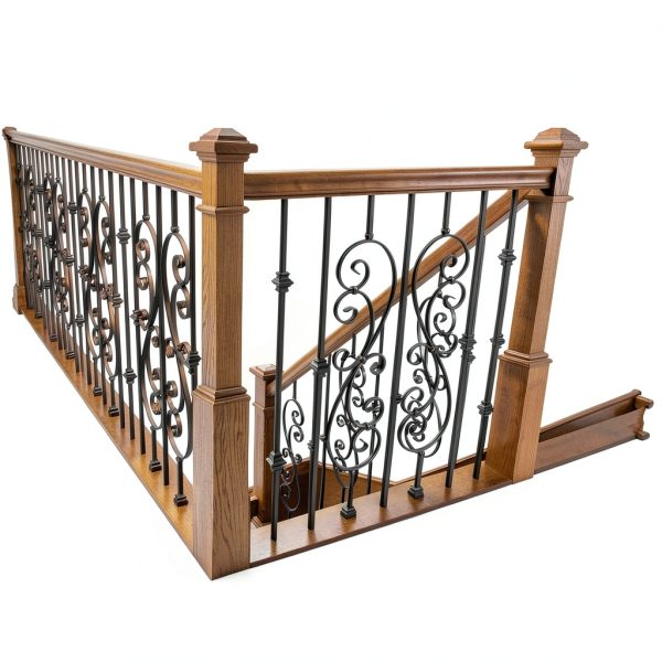 56" Unfinished Red Oak Newel Post for Staircase Handrails by-5