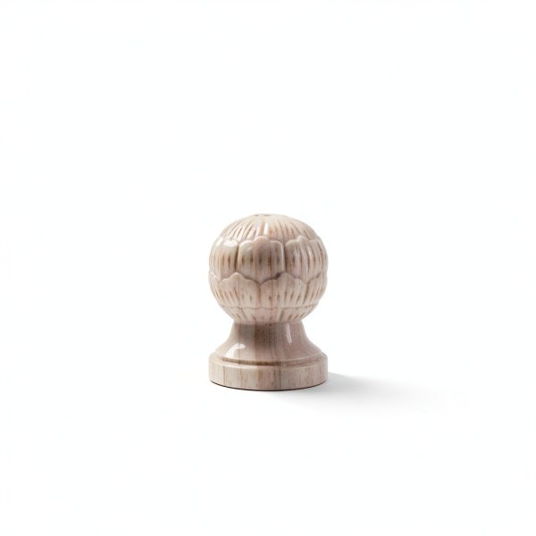 Happyyami Wooden Staircase Finial Unfinished Pineapple Newel Post Cap-8