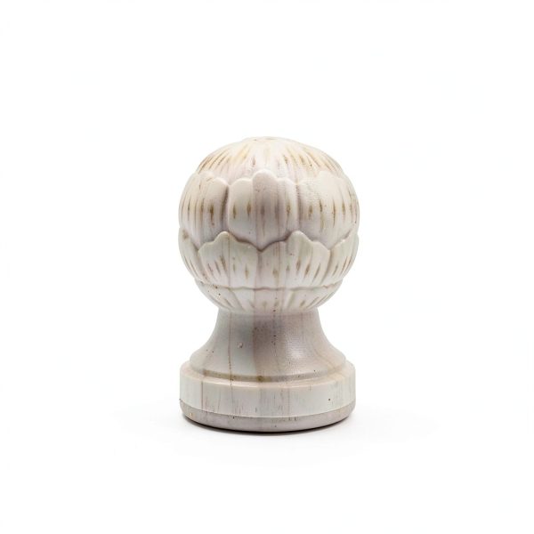 Happyyami Wooden Staircase Finial Unfinished Pineapple Newel Post Cap-5