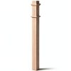 3 1/2 x 48 Inch Square Newel Post Red Oak Solid Wood Box Newel Wood Porch Columns Staircase Post, Plain Style for Remodeling Stair Railing Banister Indoor Interior-0