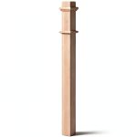 3 1/2 x 48 Inch Square Newel Post Red Oak Solid Wood Box Newel Wood Porch Columns Staircase Post, Plain Style for Remodeling Stair Railing Banister Indoor Interior-0