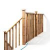 Sasylvia 2 Pcs Wood Newel Post Flat Peak Red Oak Newel Post Cap Mounting Kit for Indoor Stair Outdoor Fences Mailboxes Decks (3.5 x 3.5 Inch)-4
